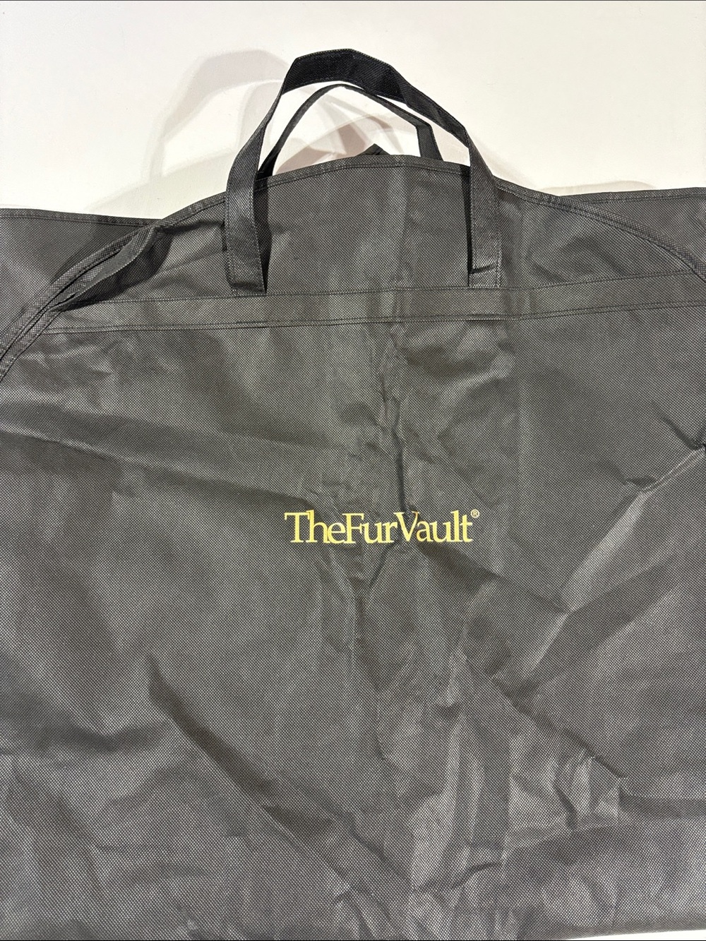 The Fur Vault Black Garment Bag - Travel Suit Protector NWOT